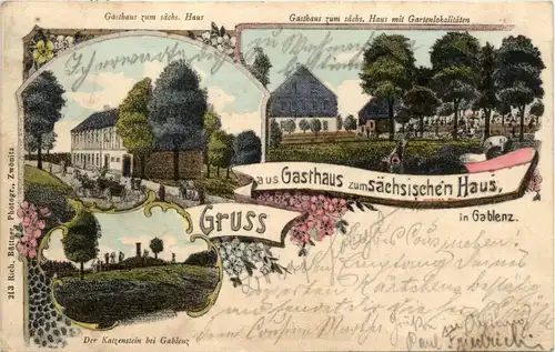 Gablenz - Gruss aus Gasthaus zum sächsischen Haus -91876