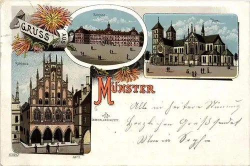 Gruss aus Münster - Litho -92184
