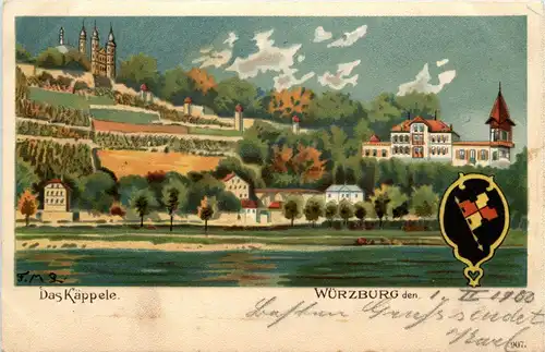 Würzburg - Das Käppele - Litho -91976