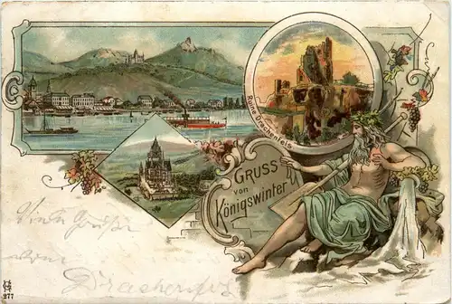 Gruss von Königswinter - Litho -92282