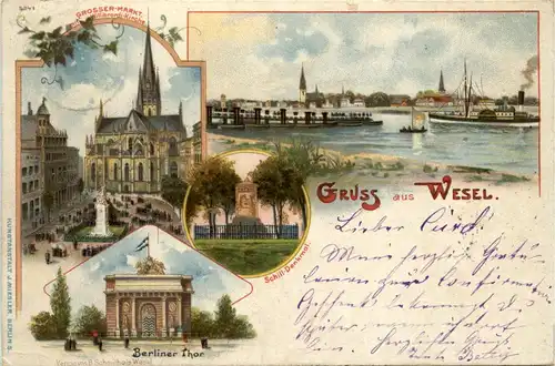 Gruss aus Wesel - Litho -92168