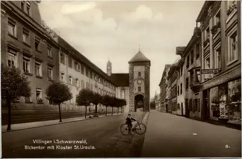 Villingen im Schwarzwald - Bickentor mit Kloster St. Ursula -92968