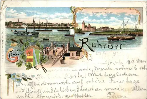 Gruss aus Ruhrort - Litho - Duisburg -92232