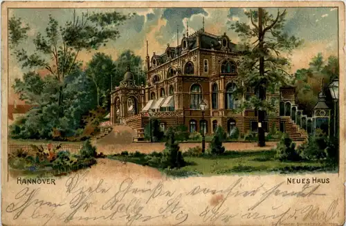 Hannover - Neues Haus - Litho -91614