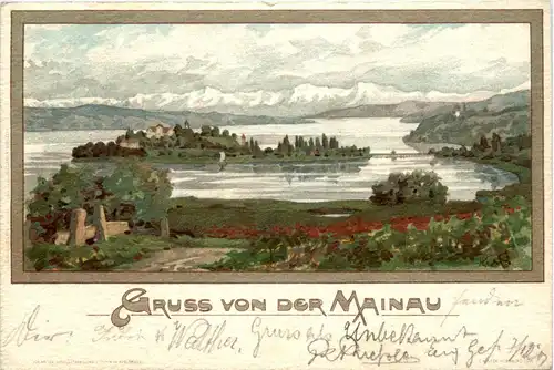 Gruss von der Mainau - Litho -90630