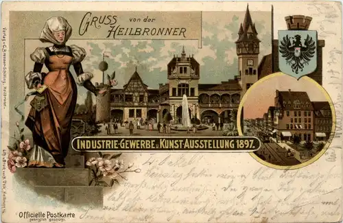 Heilbronn - Gruss von der Industrie und Kunstausstellung 1897 - Ganzsache -91654