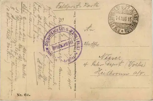 Mülhausen Dornach - Gefecht am 19. August 1914 - Feldpost -93628
