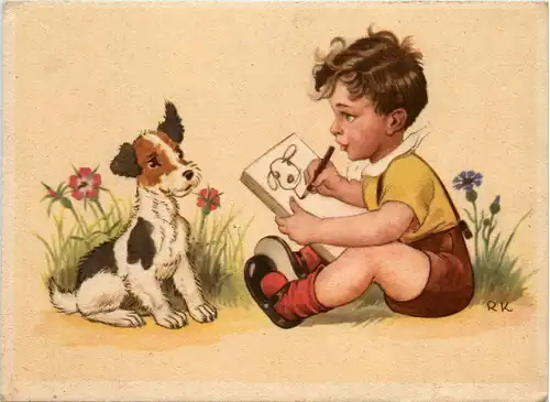Kind mit Hund -92744