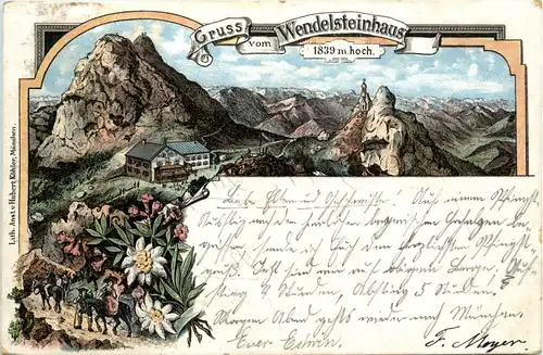 Gruss vom Wendelstein - Litho -92068