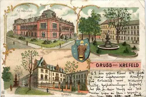 Gruss aus Krefeld - Litho -92226