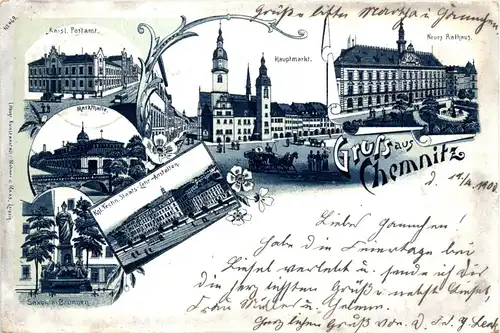 Gruss aus Chemnitz - Litho -91230