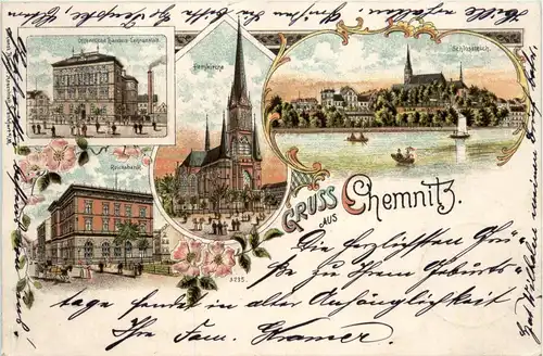 Gruss aus Chemnitz - Litho -91270