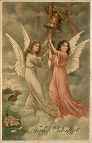 Ostern - Engel- Prägekarte -78204