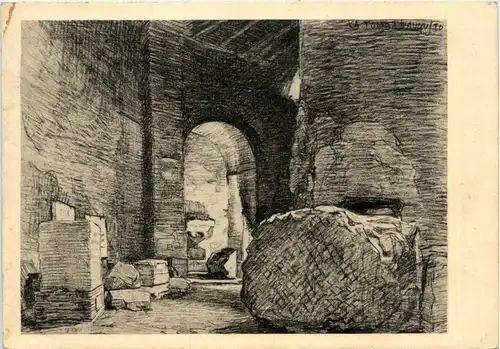 Roma - Tomba di Augusto - stempel Führer DVX 1938 -93466