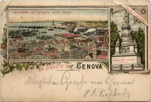 Un Saluto da Genova - Litho 1897 -93502