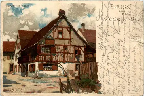 Hausen - Gruss aus dem Wiesenthal - Hebelhaus - Litho K. Mutter -94328