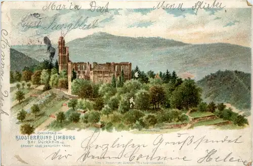 Klosterruine Limburg bei Dürkheim - Litho -93638