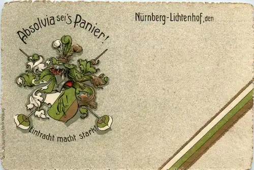 Nürnburg - Lichtenhof - Studentika - Prägekarte -94612