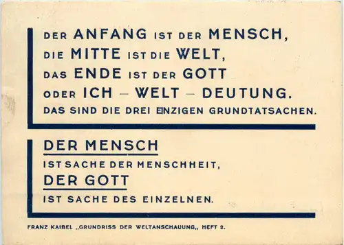 Franz Kaibel - Grundriss der Weltanschauung -78704