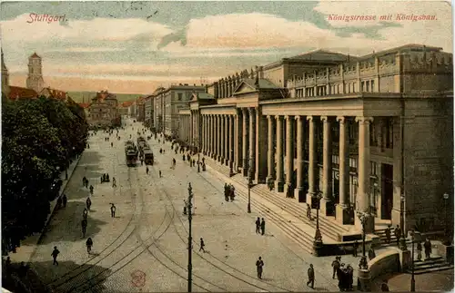 Stuttgart - Königstrasse mit Königsbau -92974