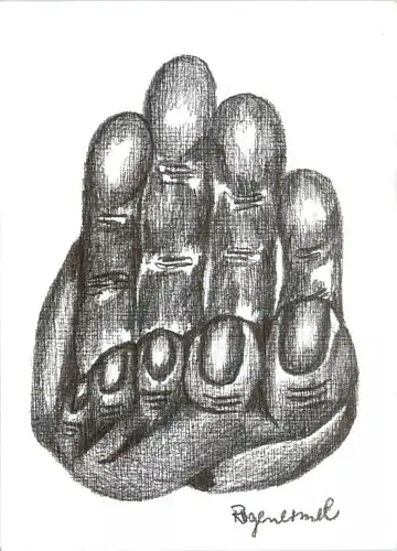 Handgemalt Künstlerkarte Regenermel -78764