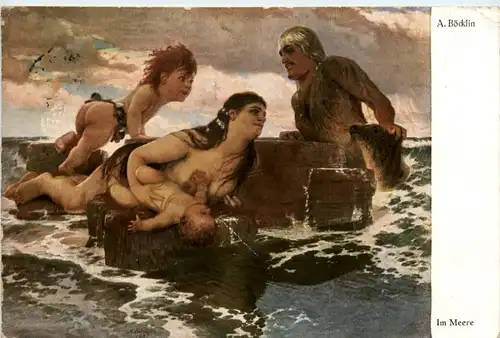 Künstlerkarte A. Böcklin - Im Meere -94102