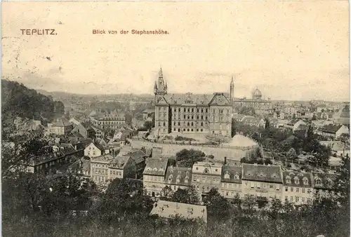 Teplitz - Teplice - Blick von der Stephanshöhe -94146