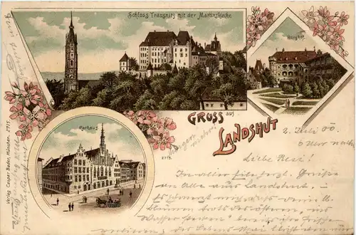 Gruss aus Landshut - Litho -94206