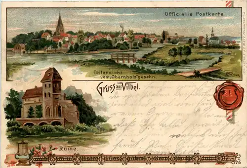 Gruss aus Vilbel - Litho - Bahnpost -92456