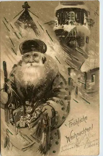 Weihnachten - Santa Claus - Prägekarte -95790