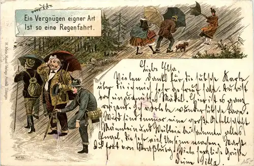 Regenfahrt - Litho -94668