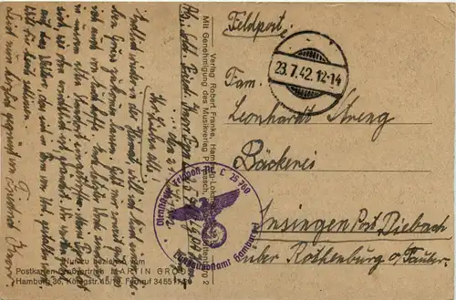 Soldaten sind immer Soldaten - Feldpost Luftgaupostamt Hamburg - 3. Reich -92792