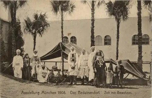 München - Ausstellung 1908 - Das Beduinendorf -95870