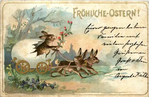 Ostern - Hasen mit Kutsche -95970