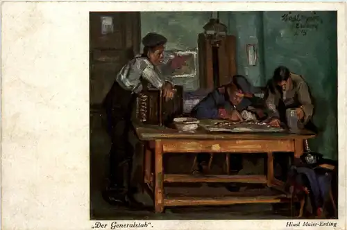 Der Generalstab - Künstlerkarte Hiasl Maier Erding -95090