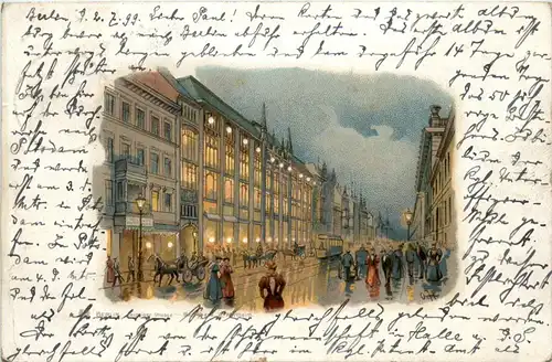 Berlin - Leipziger Strasse - Litho -95152