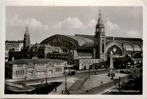 Hamburg - Hauptbahnhof mit Hakenkreuz -96110