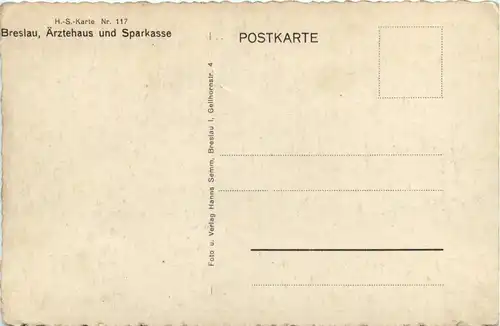 Breslau - Ärztehaus und Sparkasse -95192