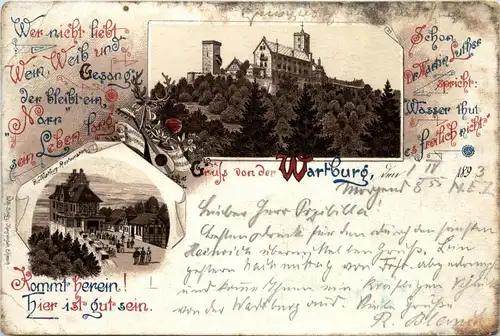 Gruss von der Wartburg - Vorläufer 1893 -95098