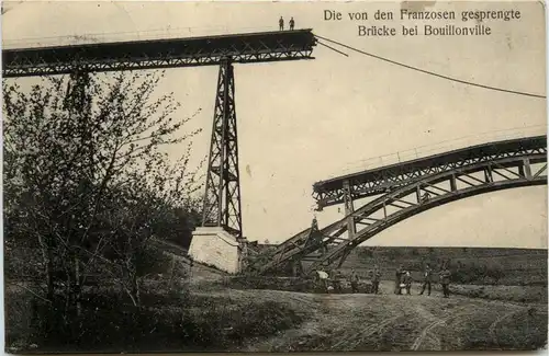 Die von den Franzosen gesprengte Brücke bei Bouillonville -94722