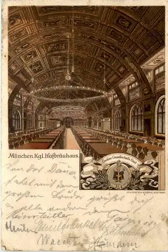 München - Kgl. Hofbräuhaus- Litho -95556