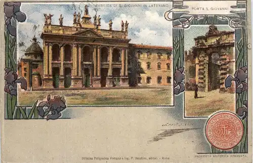 Roma - Basilica di S. Giovanni in Laterano - Litho -93422