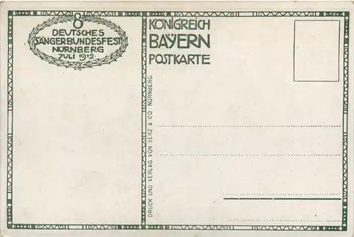 Nürnberg - 8. Deutsches Sänger Bundesfest 1912 -96590