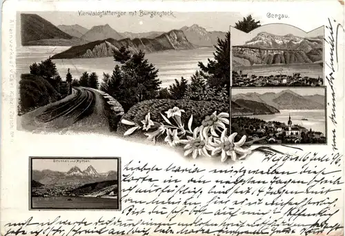 Brunnen - Gersau - Litho 1896 -93538