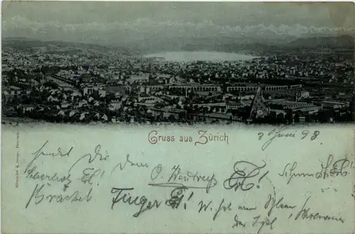 Gruss aus Zürich - Litho -93558