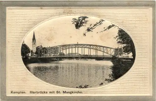 Kempten - Illerbrücke mit St. Mangkirche -96764