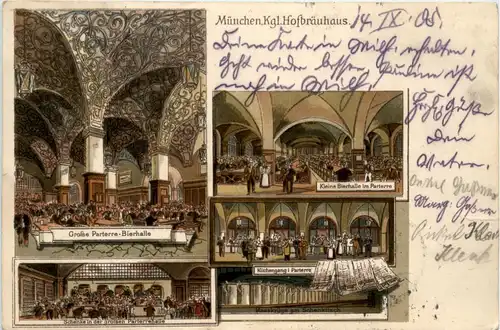 München - Kgl. Hofbräuhaus - Litho -95540