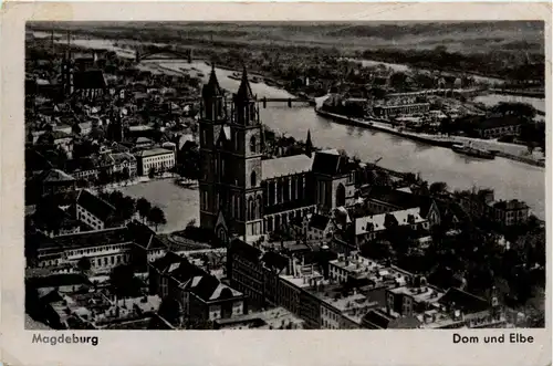 Magdeburg, Dom und Elbe -367928