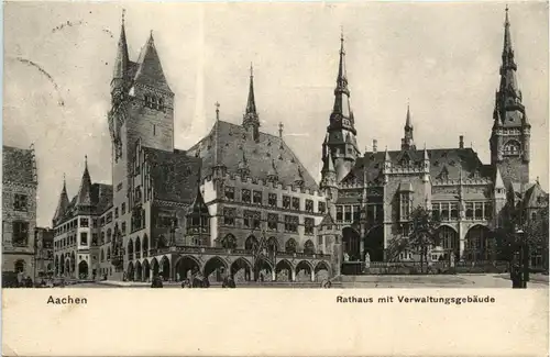 Aachen, Rathaus mit Verwaltungsgebäude -368138