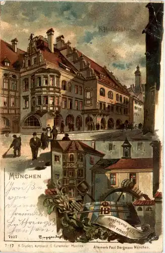 München - Hofbräuhaus - Litho -95896